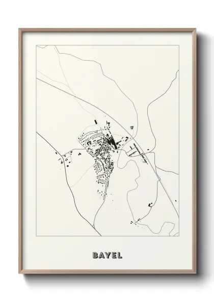 Une affiche de carte sur Bayel