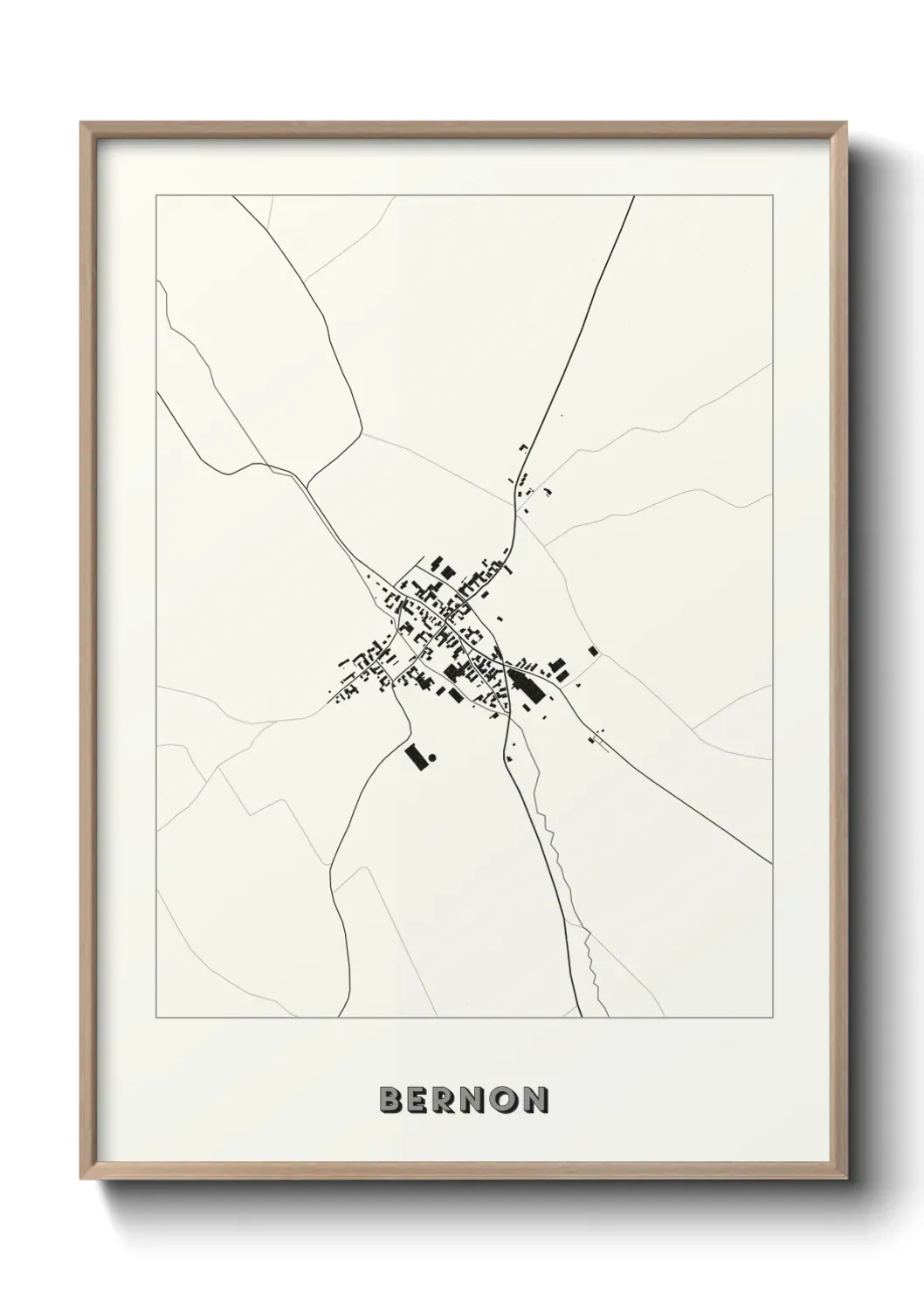 Un poster carte Bernon