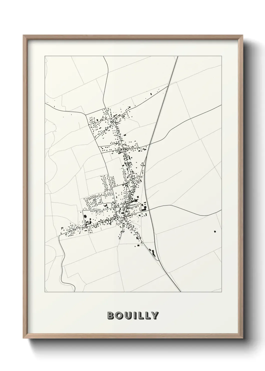 Un poster carte Bouilly