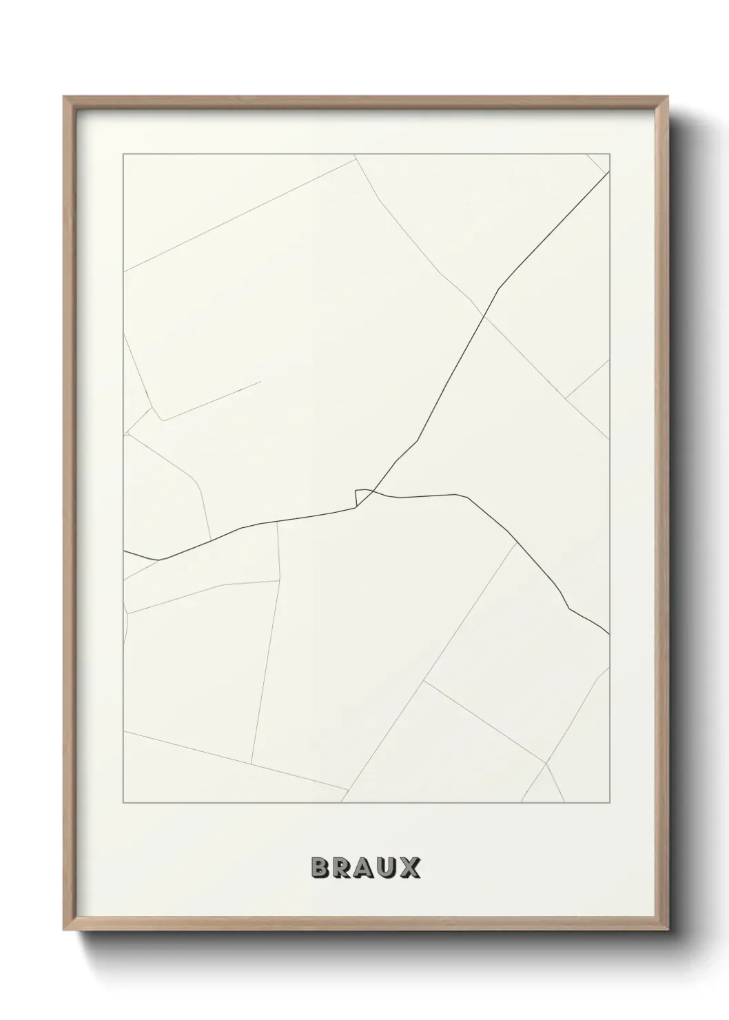 Un poster carte Braux