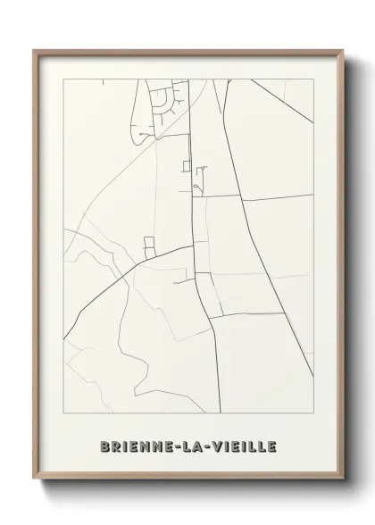 Une affiche de carte sur Brienne-la-Vieille
