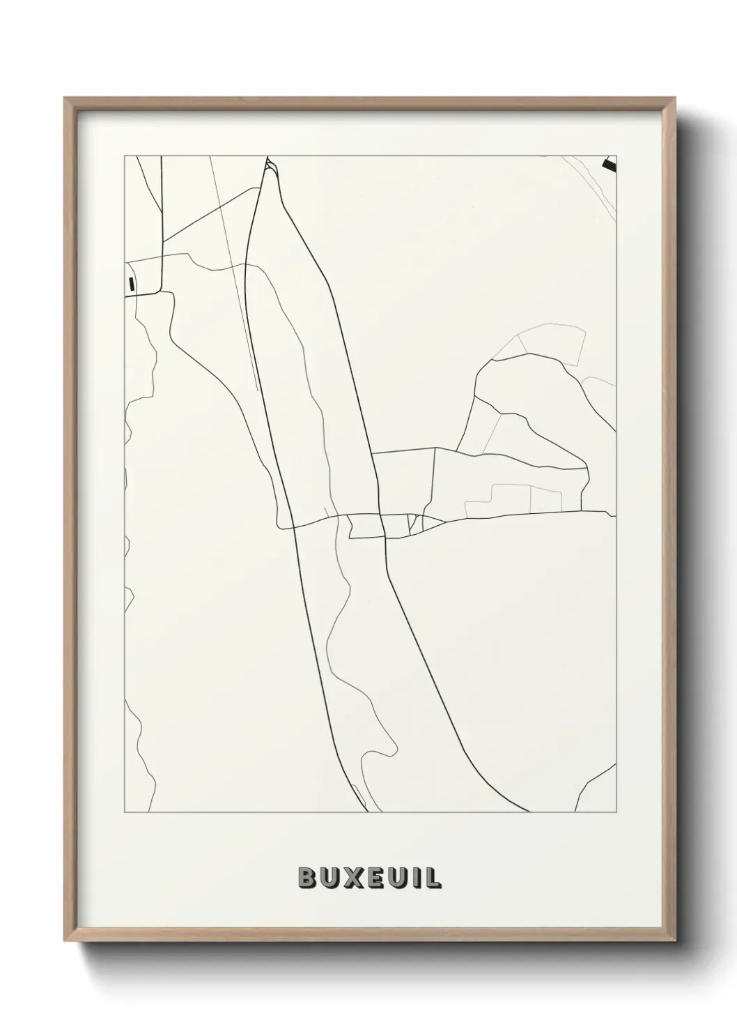 Un poster carte Buxeuil