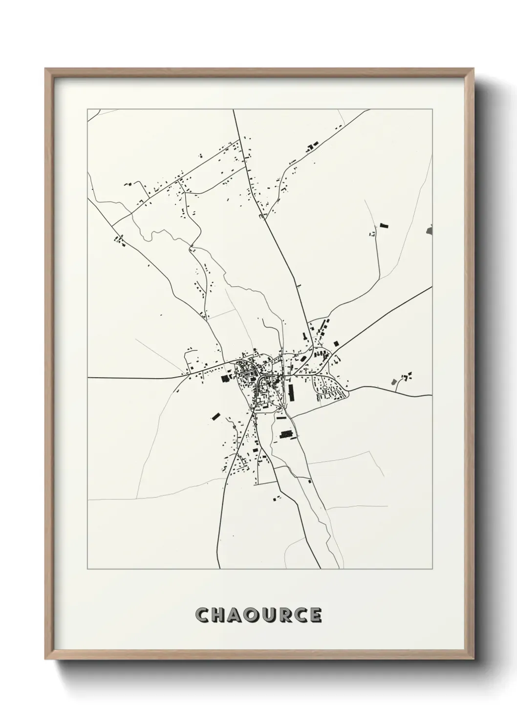 Un poster carte Chaource