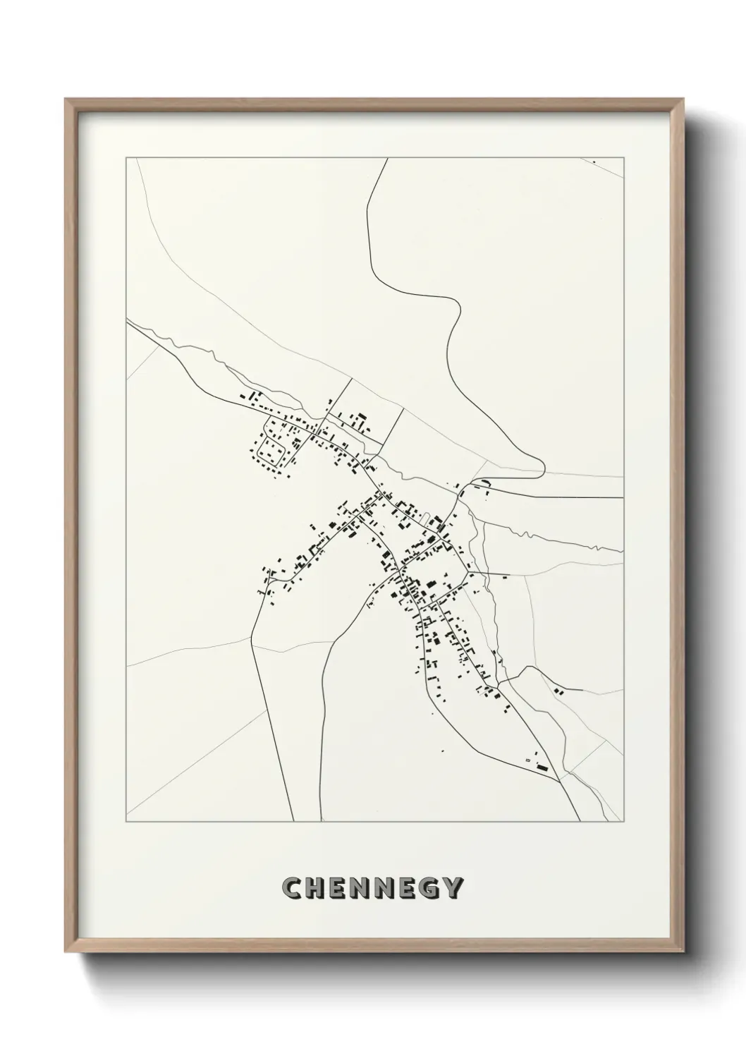 Un poster carte Chennegy