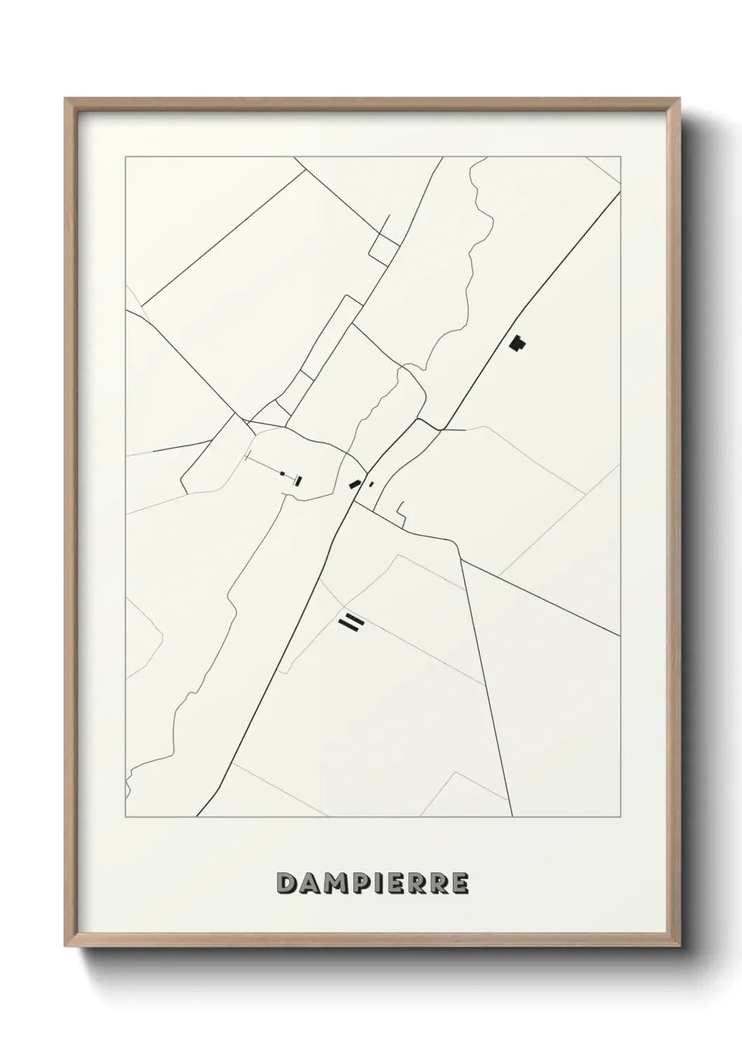 Un poster carte Dampierre