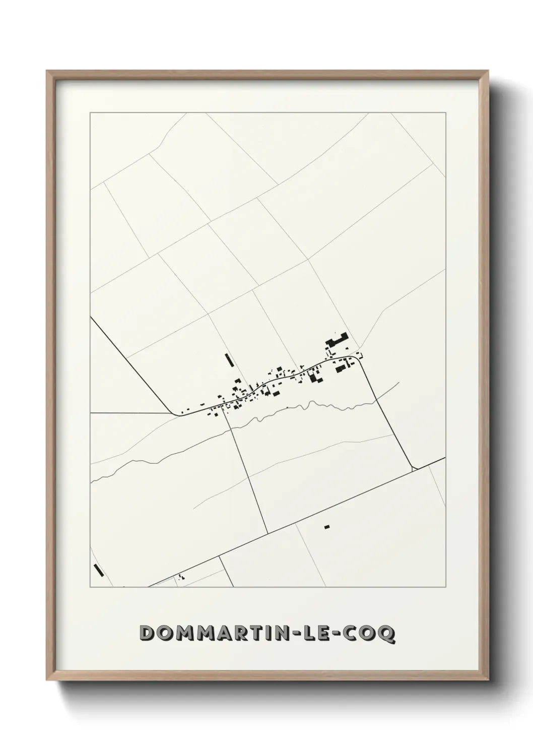 Un poster carte Dommartin-le-Coq