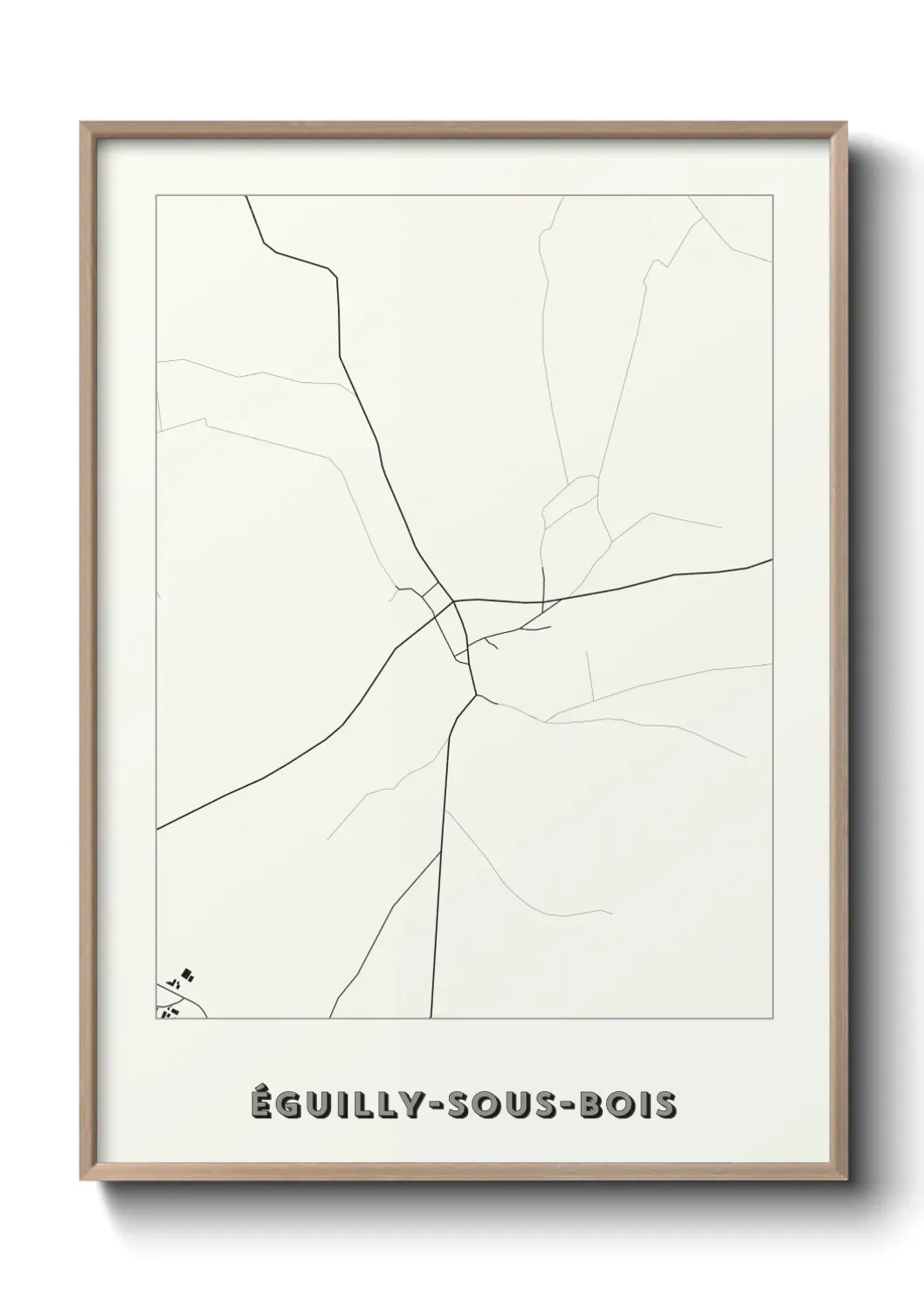 Un poster carte Éguilly-sous-Bois