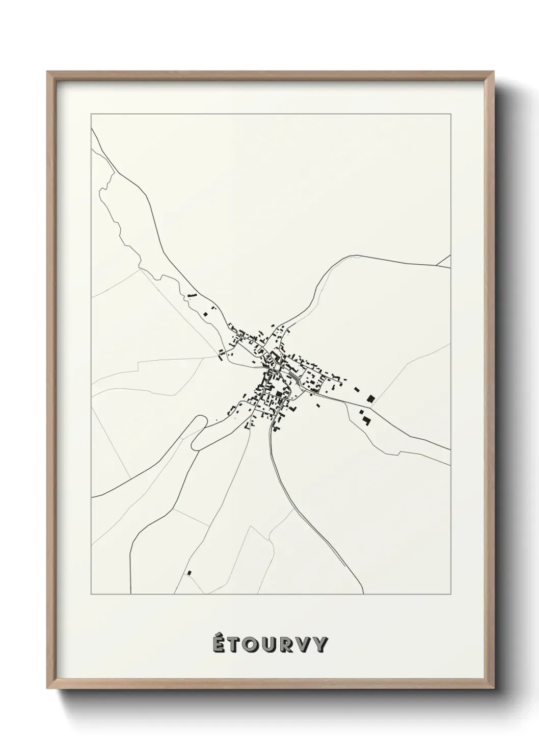 Un poster carte Étourvy