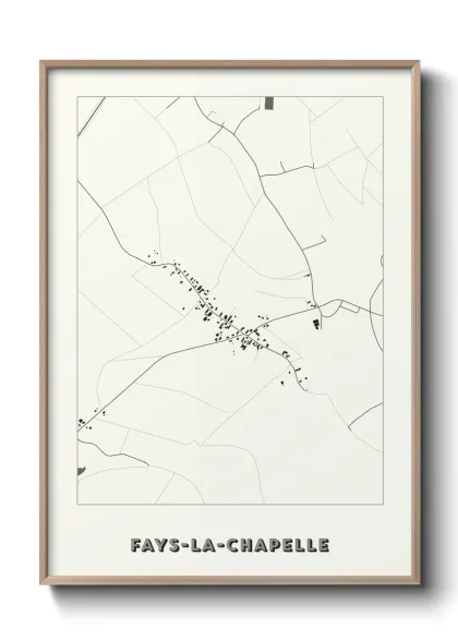 Une affiche de carte sur Fays-la-Chapelle