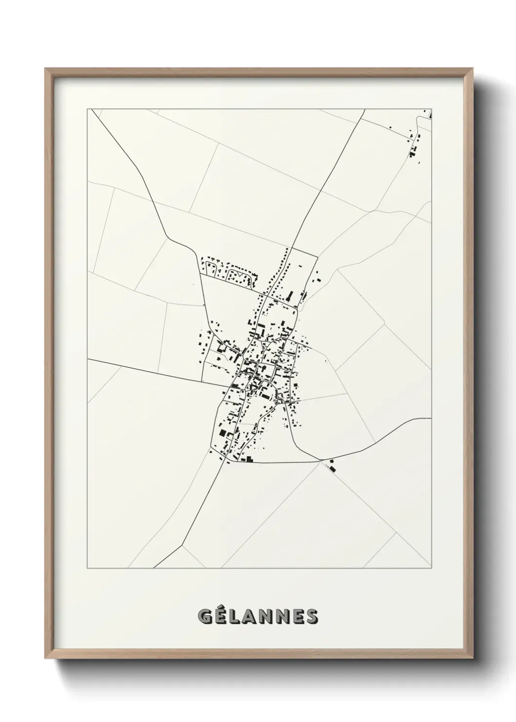 Un poster carte Gélannes
