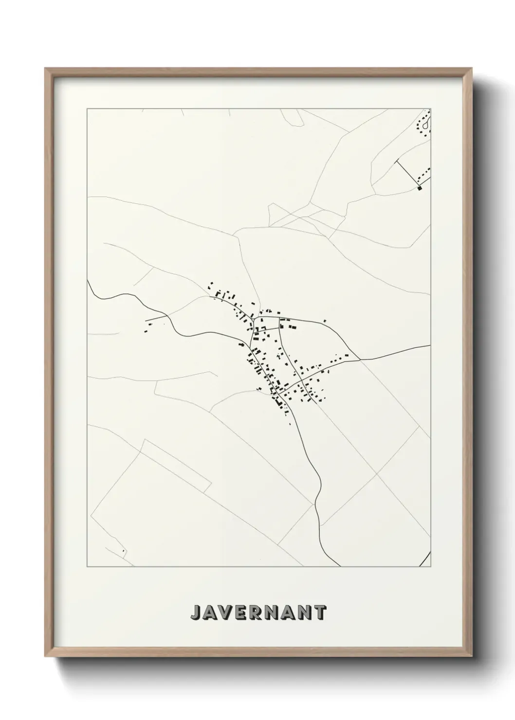 Un poster carte Javernant