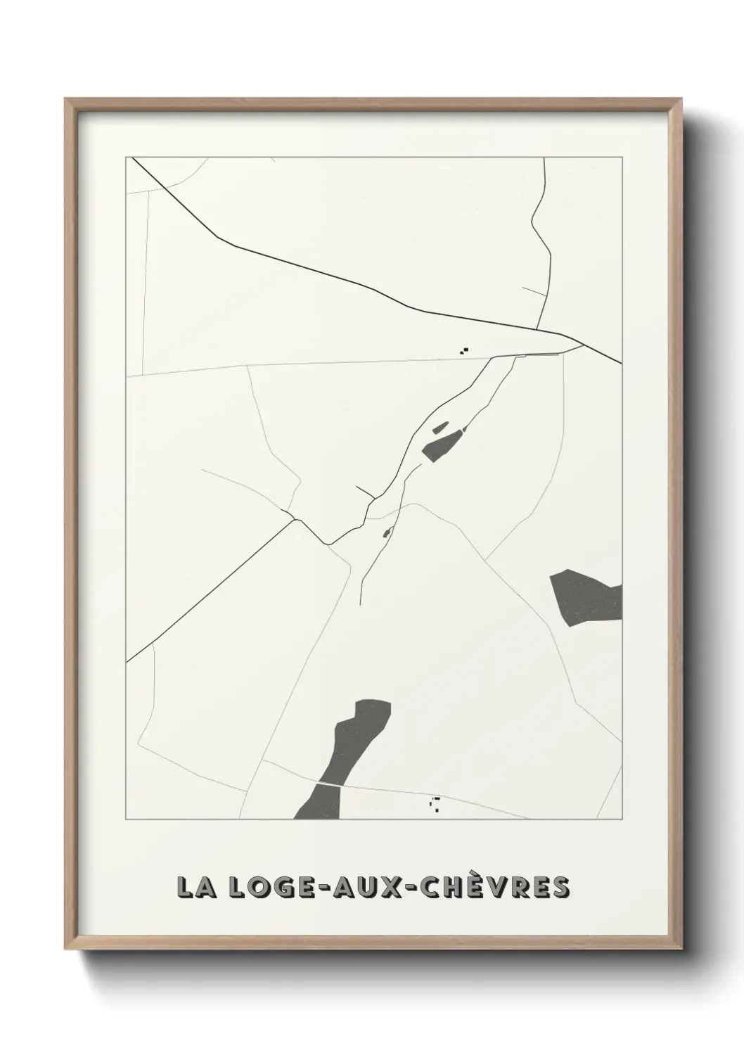 Un poster carte La Loge-aux-Chèvres