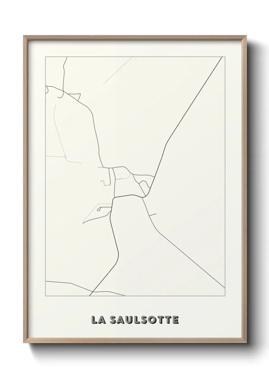Un poster carte La Saulsotte