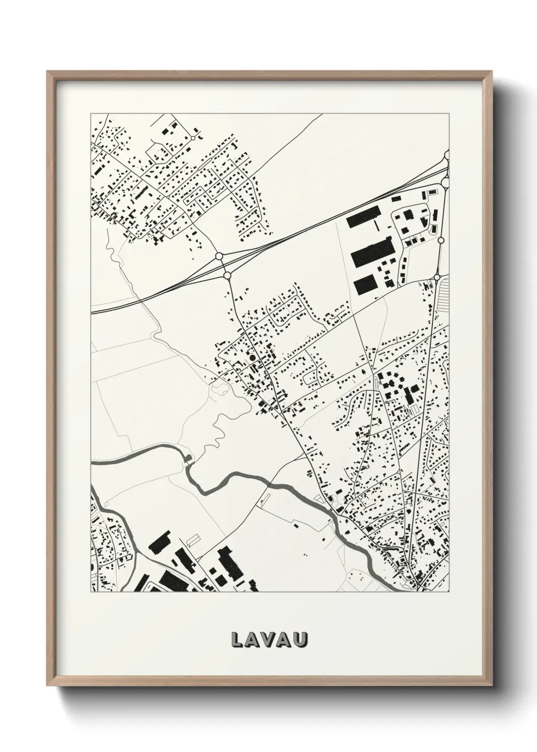 Un poster carte Lavau