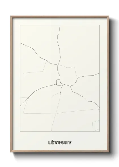 Une affiche de carte sur Lévigny