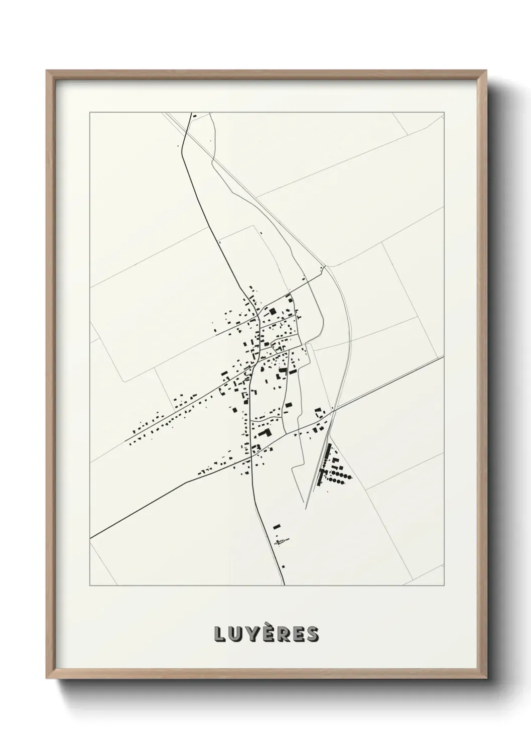 Un poster carte Luyères