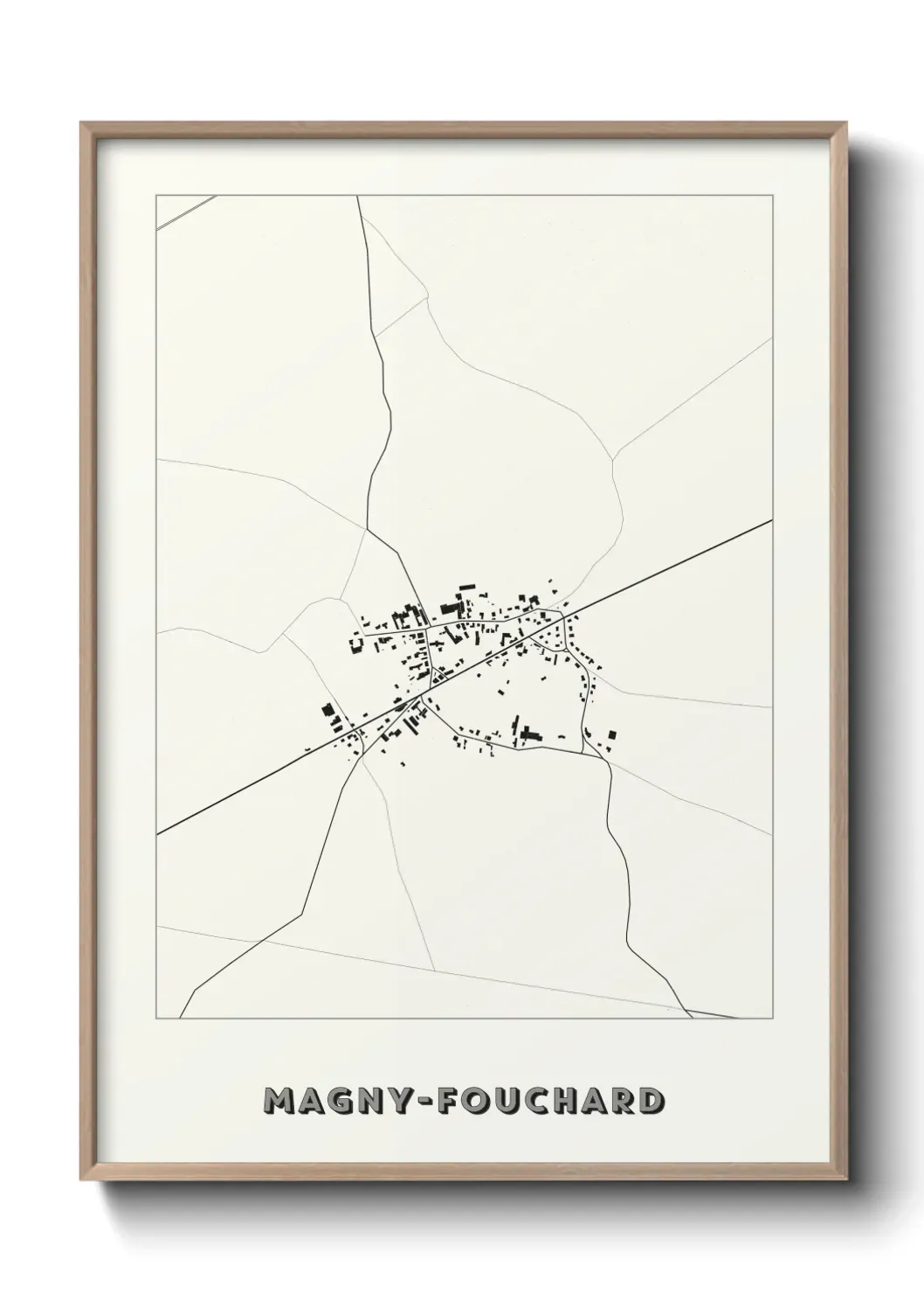 Un poster carte Magny-Fouchard