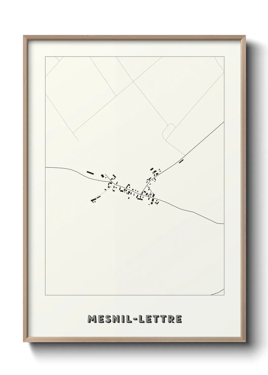 Un poster carte Mesnil-Lettre
