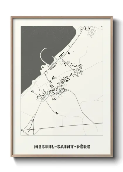 Une affiche de carte sur Mesnil-Saint-Père