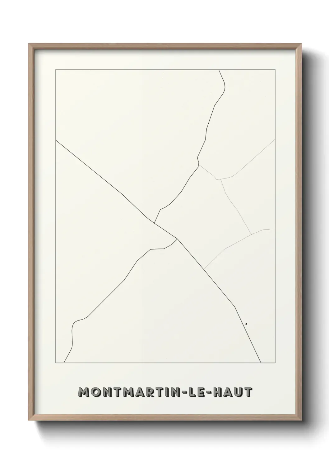 Un poster carte Montmartin-le-Haut