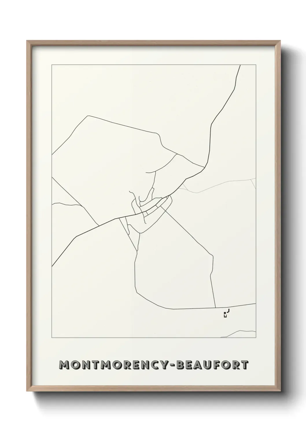 Un poster carte Montmorency-Beaufort
