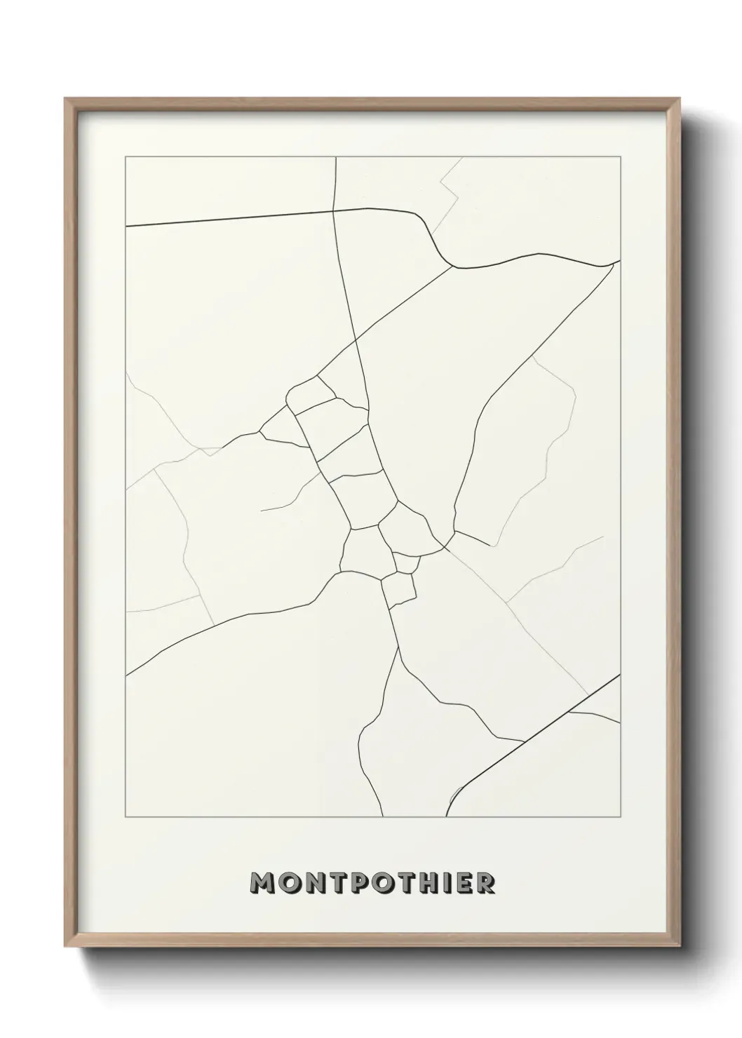 Un poster carte Montpothier