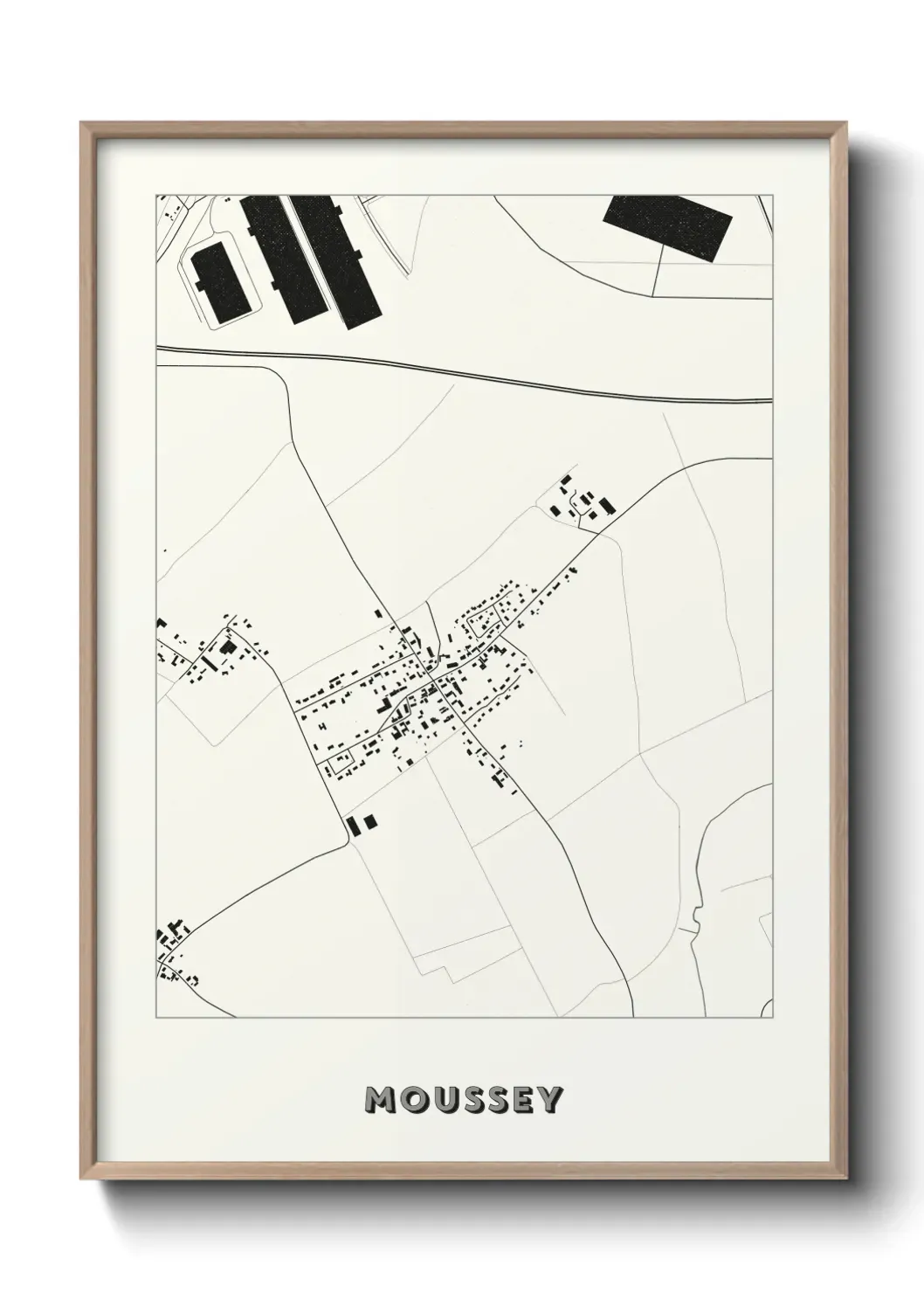Un poster carte Moussey