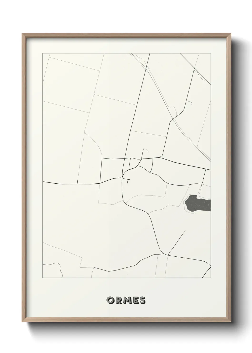 Un poster carte Ormes