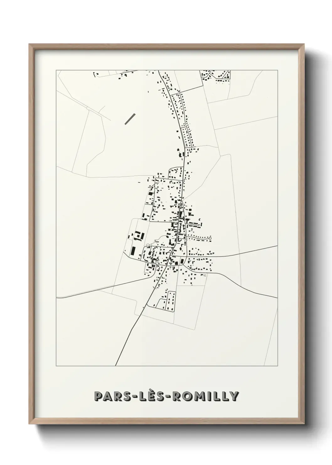 Un poster carte Pars-lès-Romilly