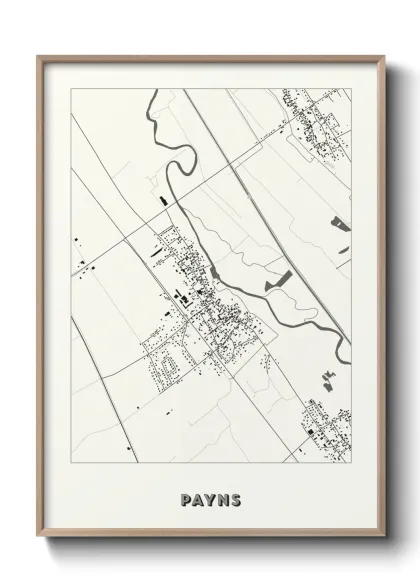 Une affiche de carte sur Payns