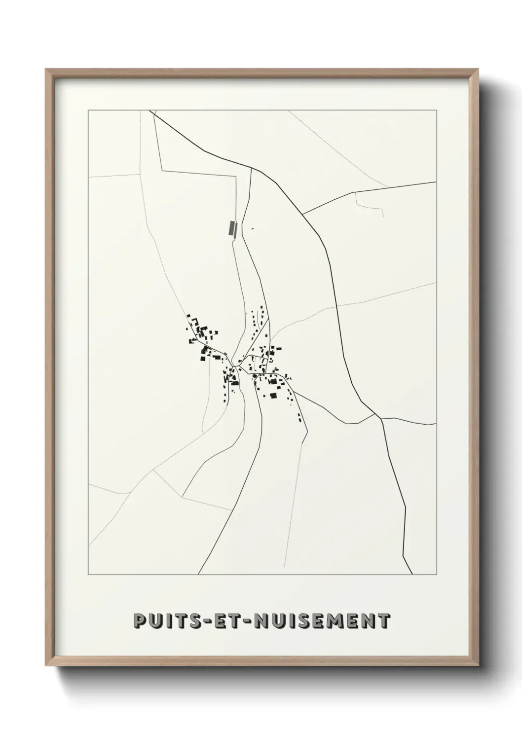 Un poster carte Puits-et-Nuisement