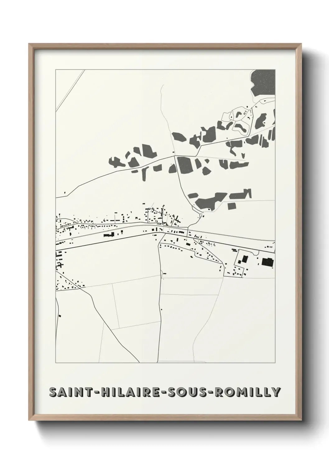 Un poster carte Saint-Hilaire-sous-Romilly