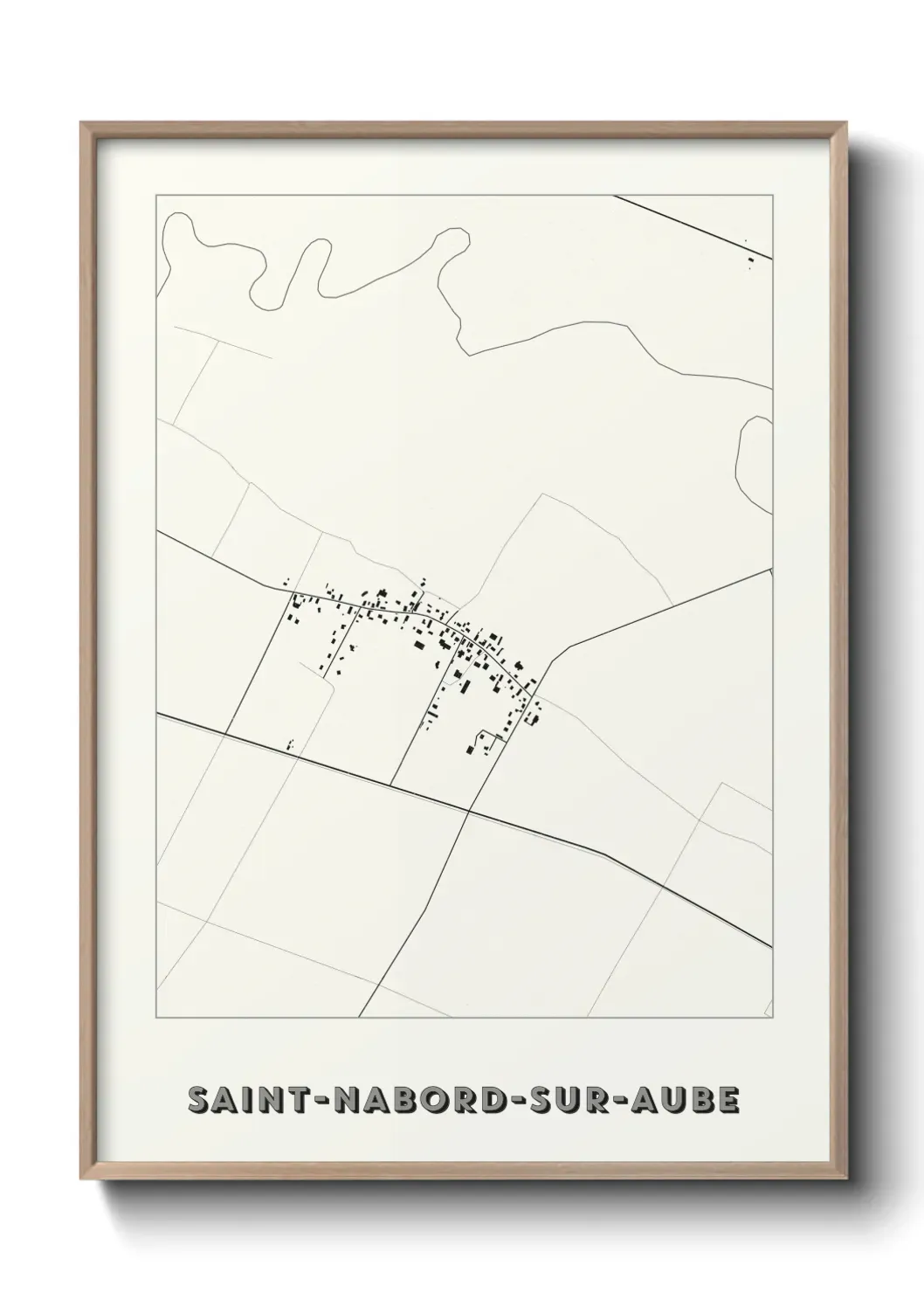 Un poster carte Saint-Nabord-sur-Aube