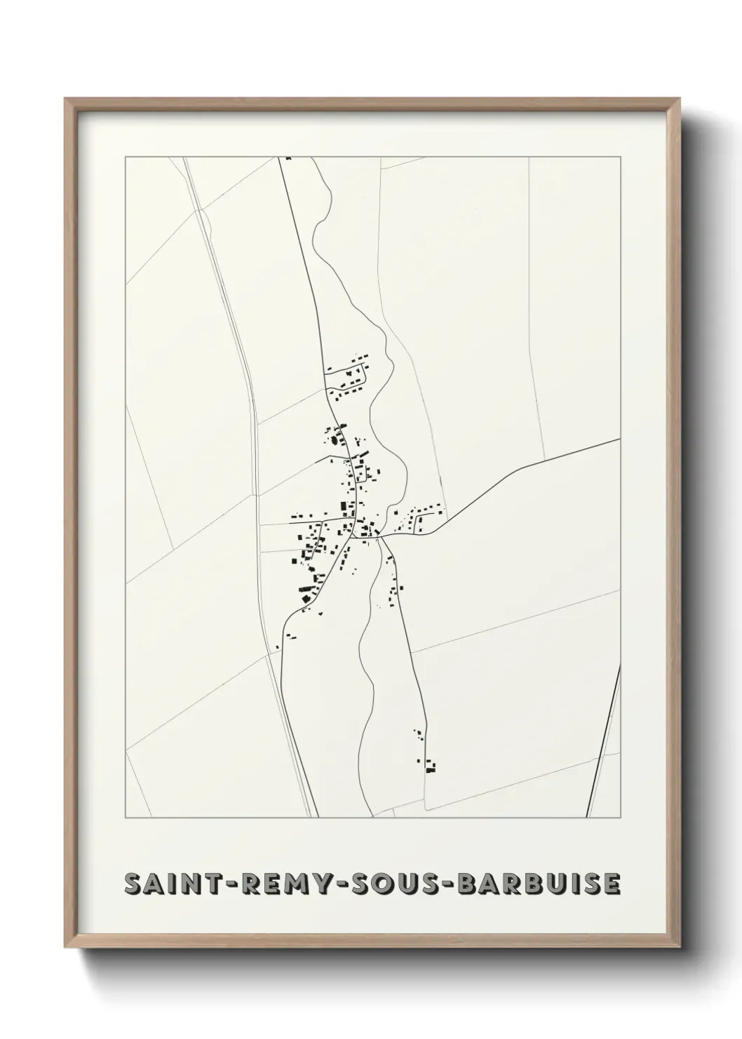 Un poster carte Saint-Remy-sous-Barbuise