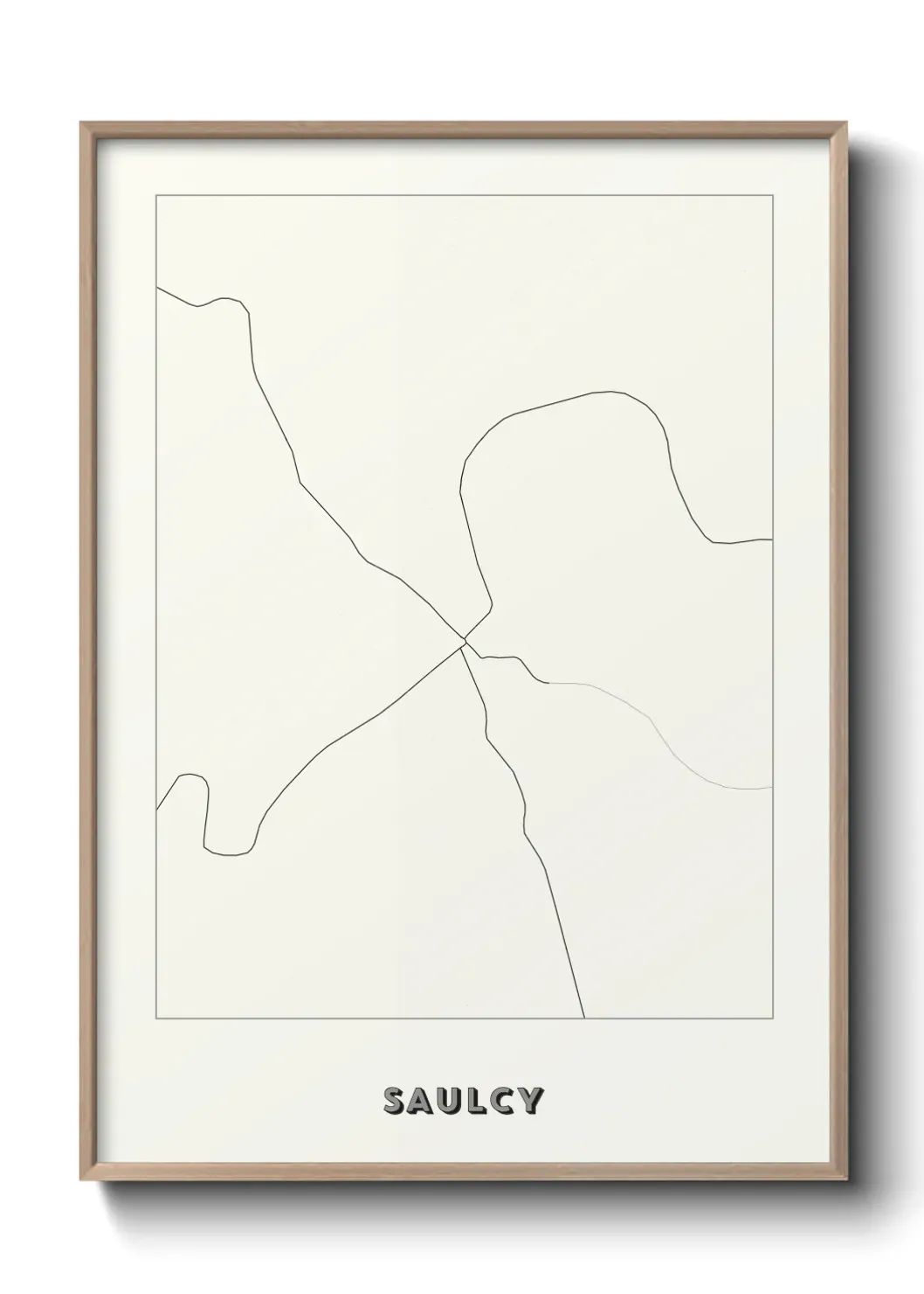 Un poster carte Saulcy