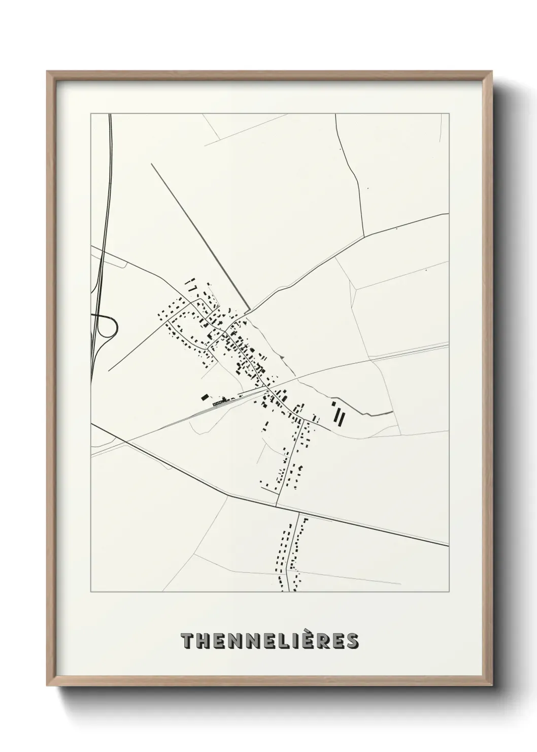Un poster carte Thennelières