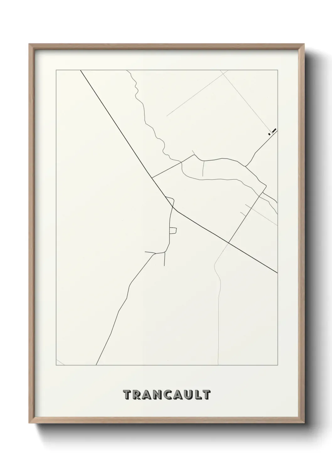 Un poster carte Trancault