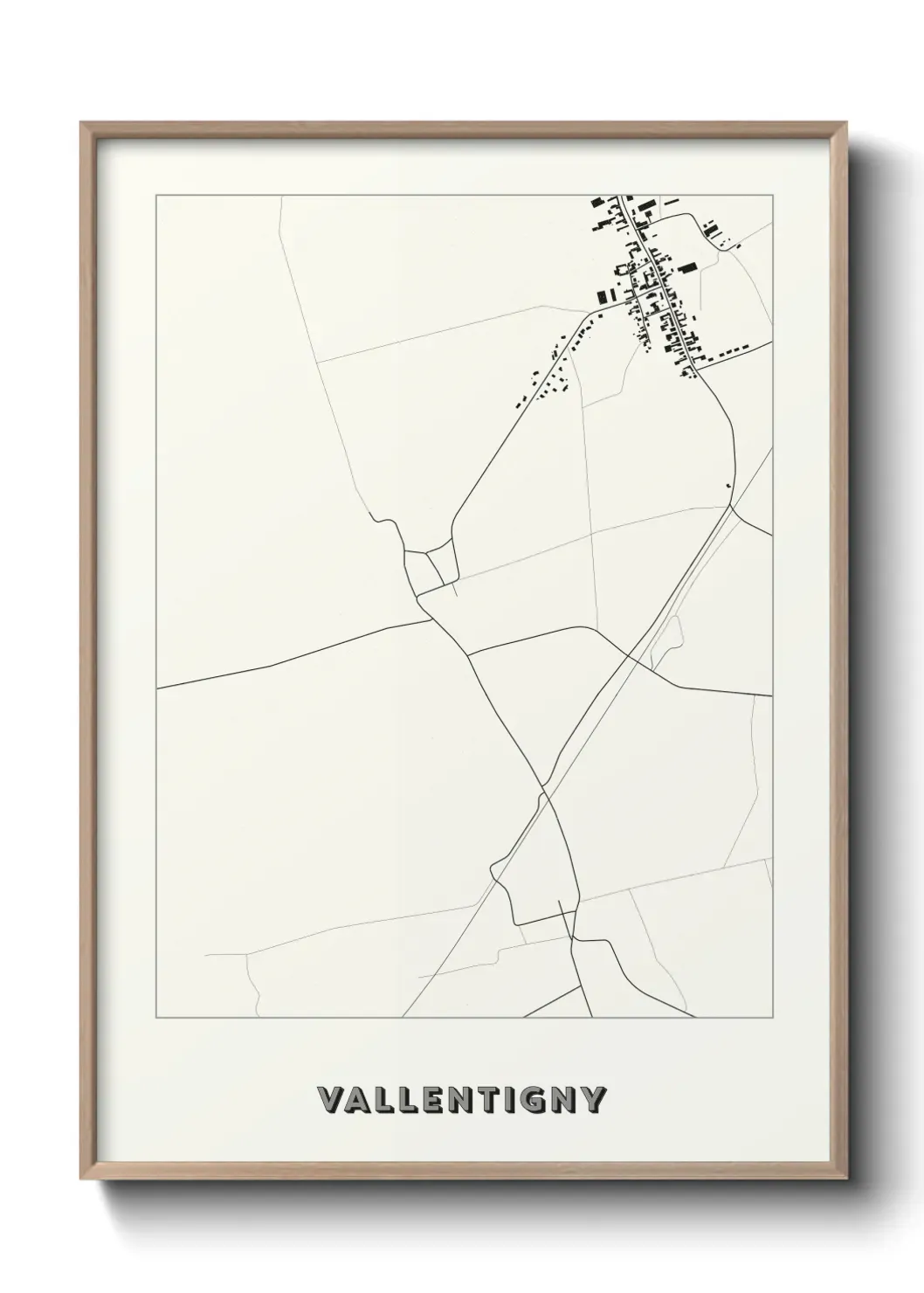 Un poster carte Vallentigny