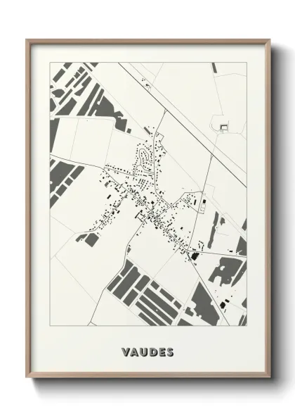 Une affiche de carte sur Vaudes