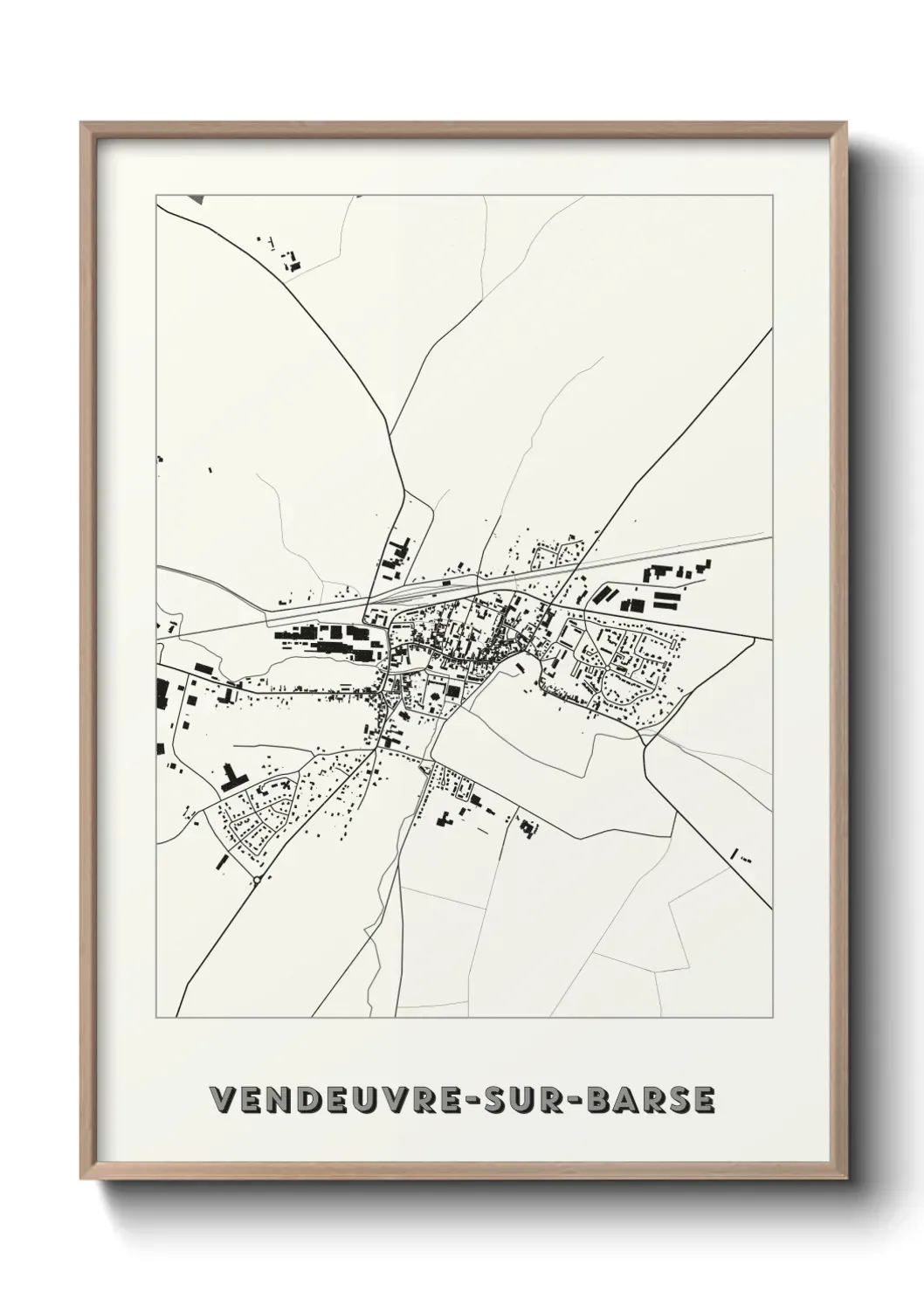 Un poster carte Vendeuvre-sur-Barse