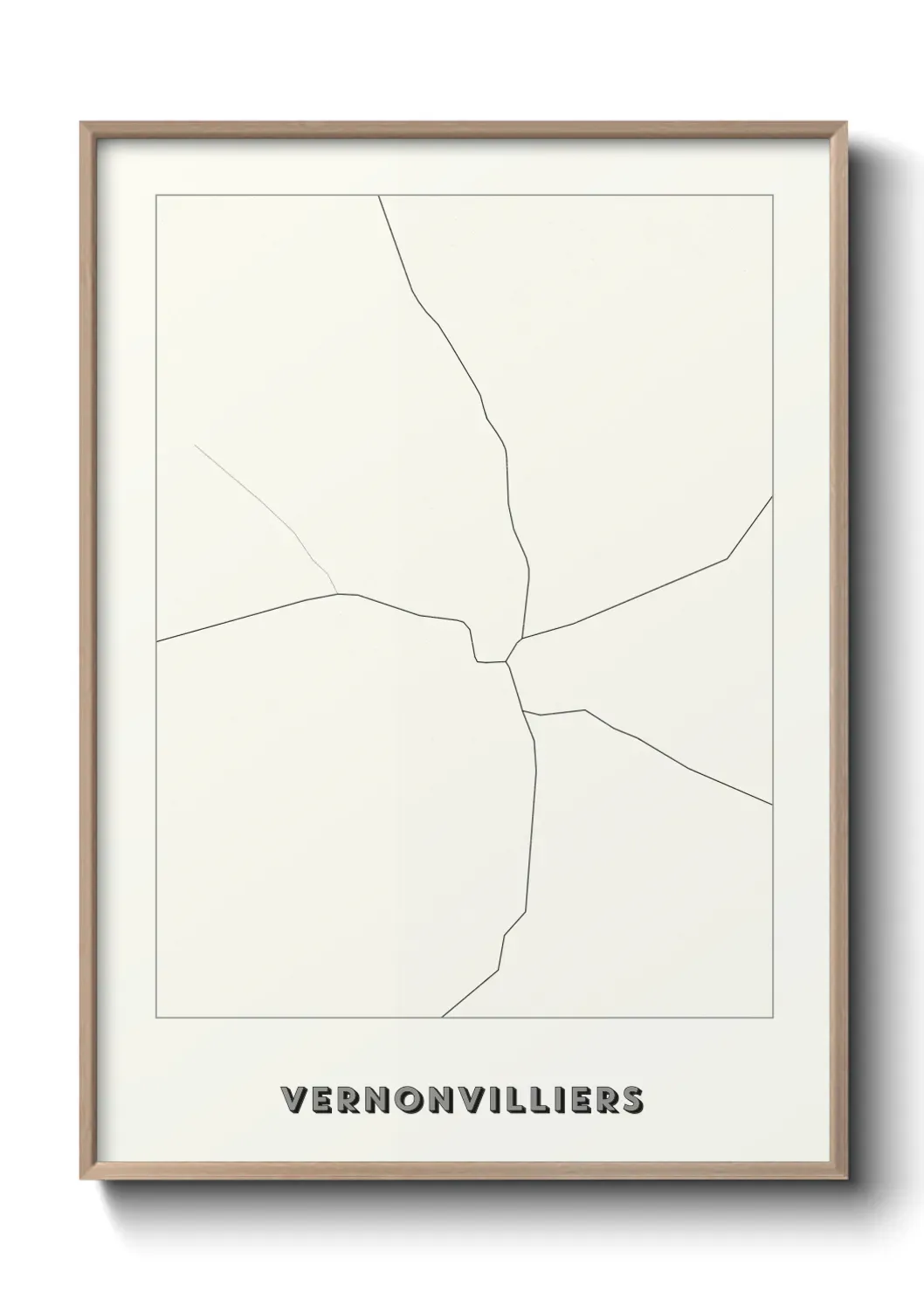Un poster carte Vernonvilliers