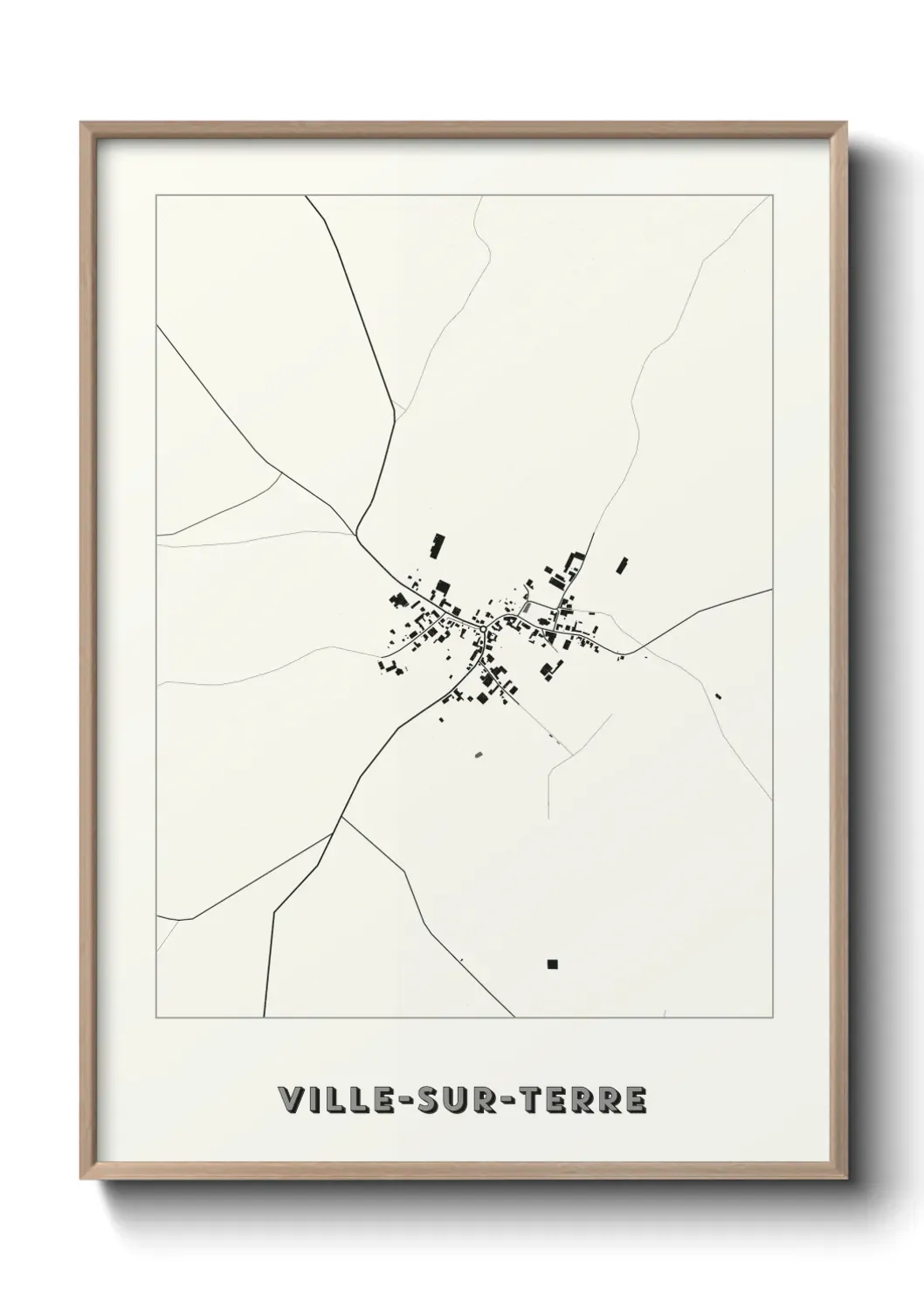 Un poster carte Ville-sur-Terre