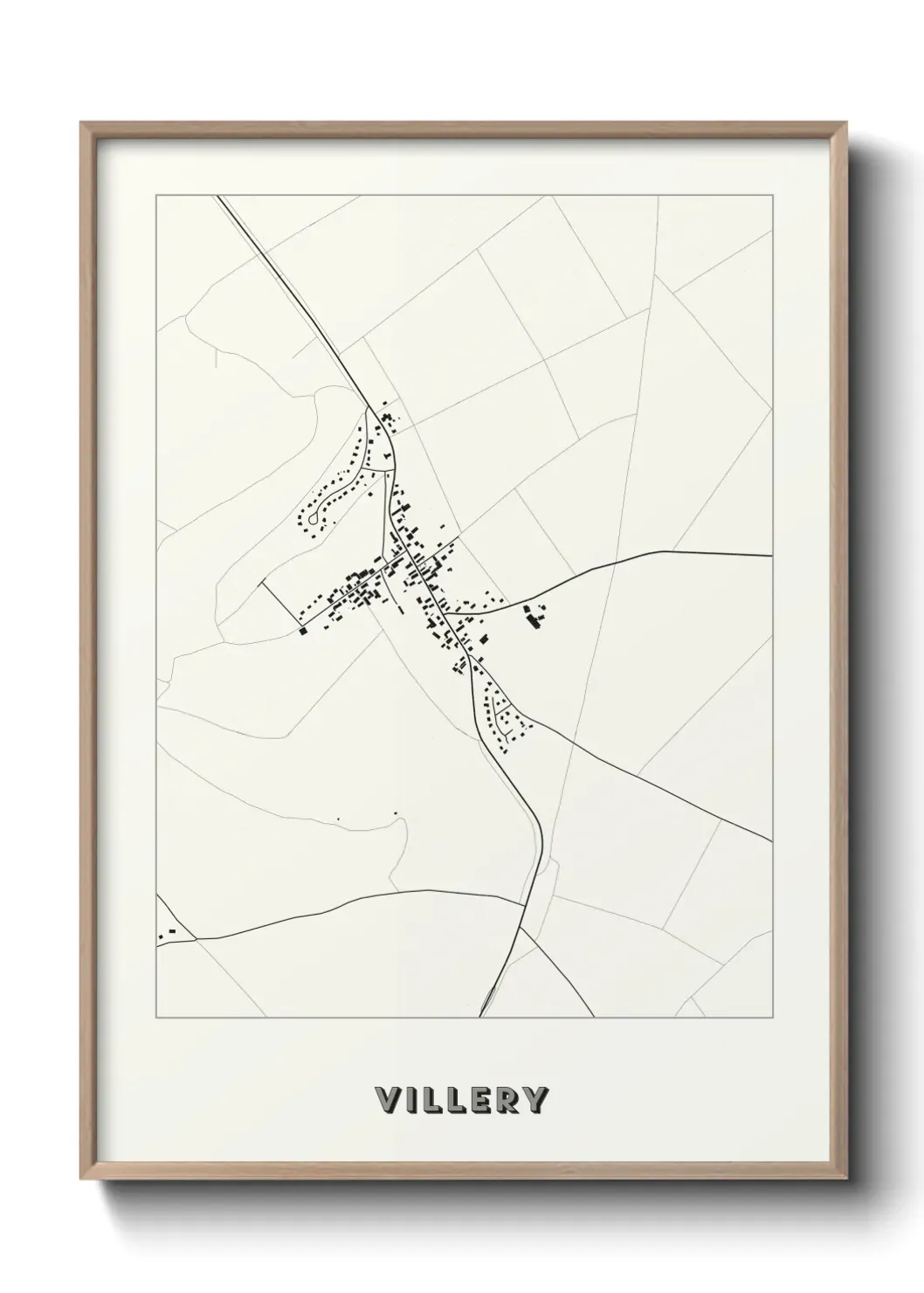 Un poster carte Villery