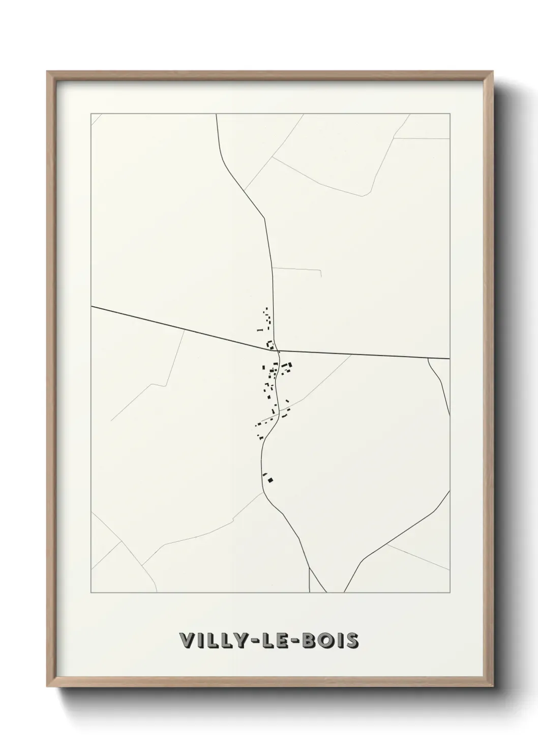 Un poster carte Villy-le-Bois