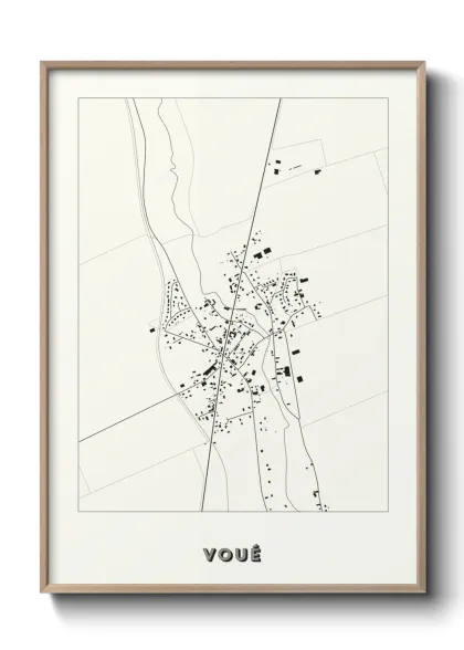 Une affiche de carte sur Voué