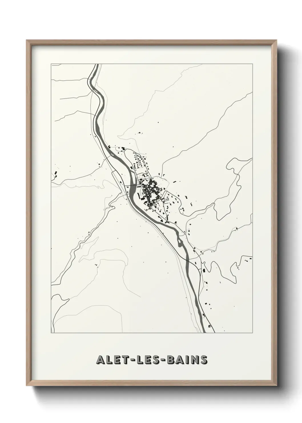 Un poster carteAlet-les-Bains