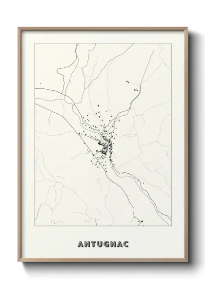 Une affiche de carte sur Antugnac