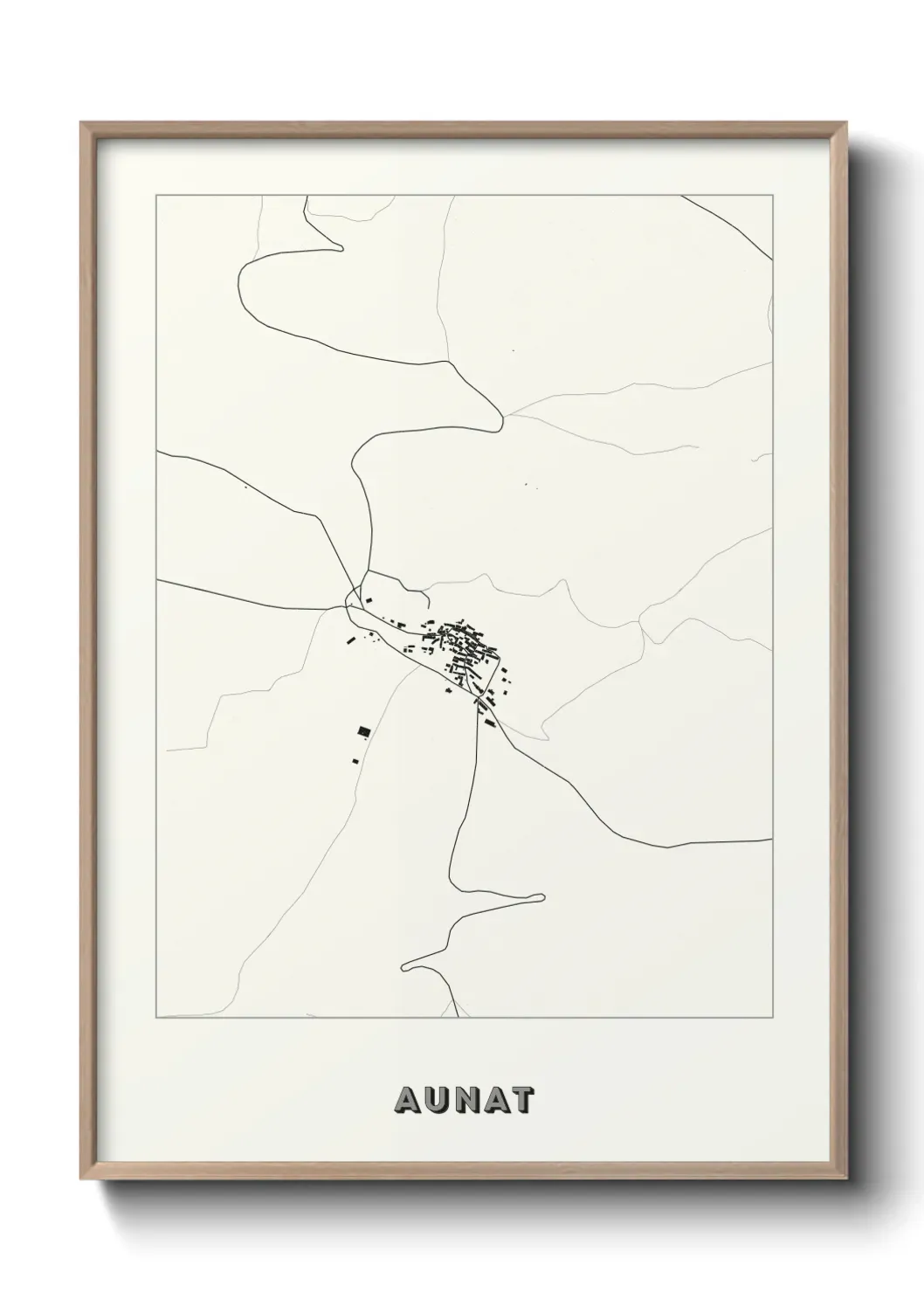 Un poster carte Aunat