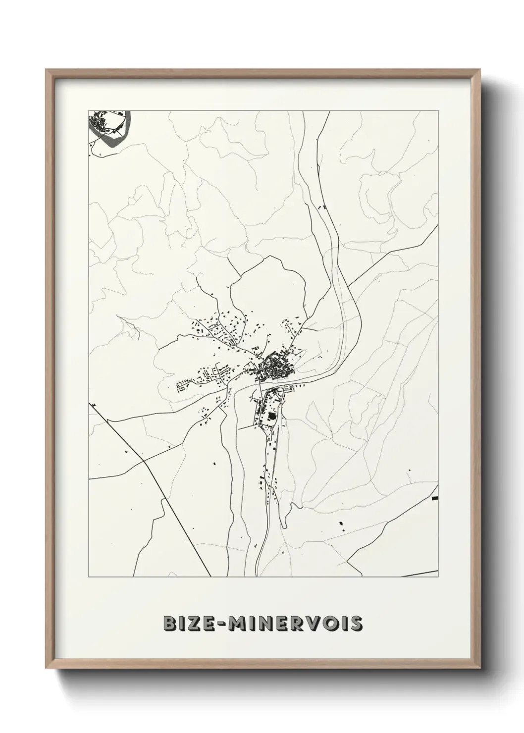 Un poster carte Bize-Minervois