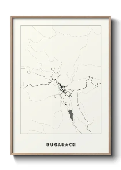 Une affiche de carte sur Bugarach